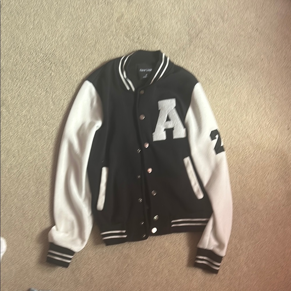 Black and White Bomber Jacket
